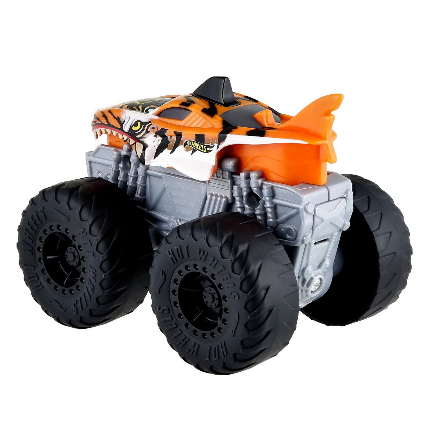 HOT WHEELS MONSTER TRUCK ROARIN WRECKERS TIGER SHARK CU FUNCTII SI SUNETE SCARA  1:43