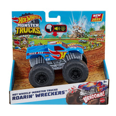 HOT WHEELS MONSTER TRUCK ROARIN WRECKERS RACE ACE CU FUNCTII SI SUNETE SCARA  1:43