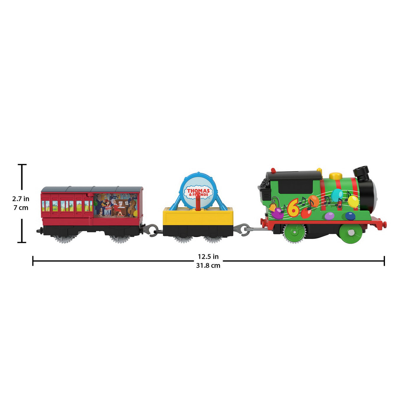 THOMAS LOCOMOTIVA MOTORIZATA PERCY CU 2 VAGOANE