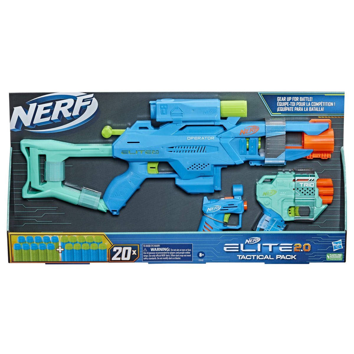 NERF SET 3 BLASTERE ELITE 2.0 TACTICAL PACK