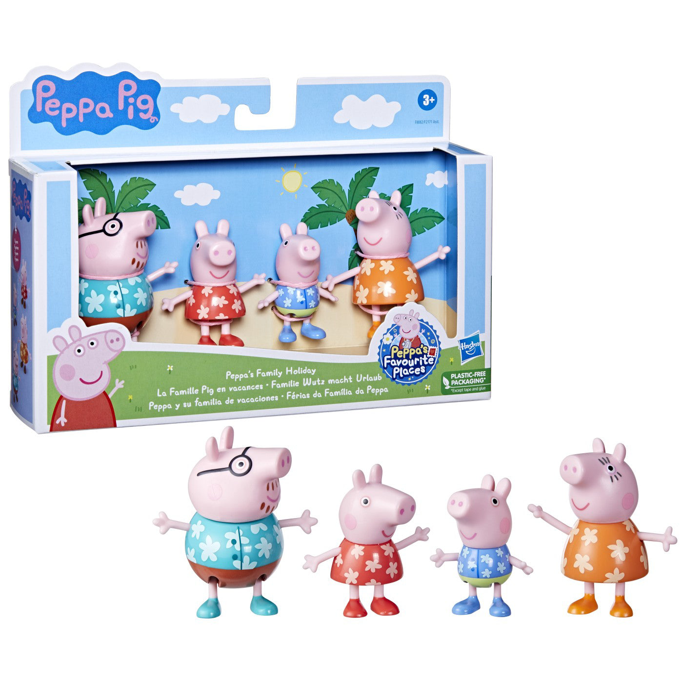 PEPPA PIG SET FIGURINE FAMILIA PIG IN VACANTA