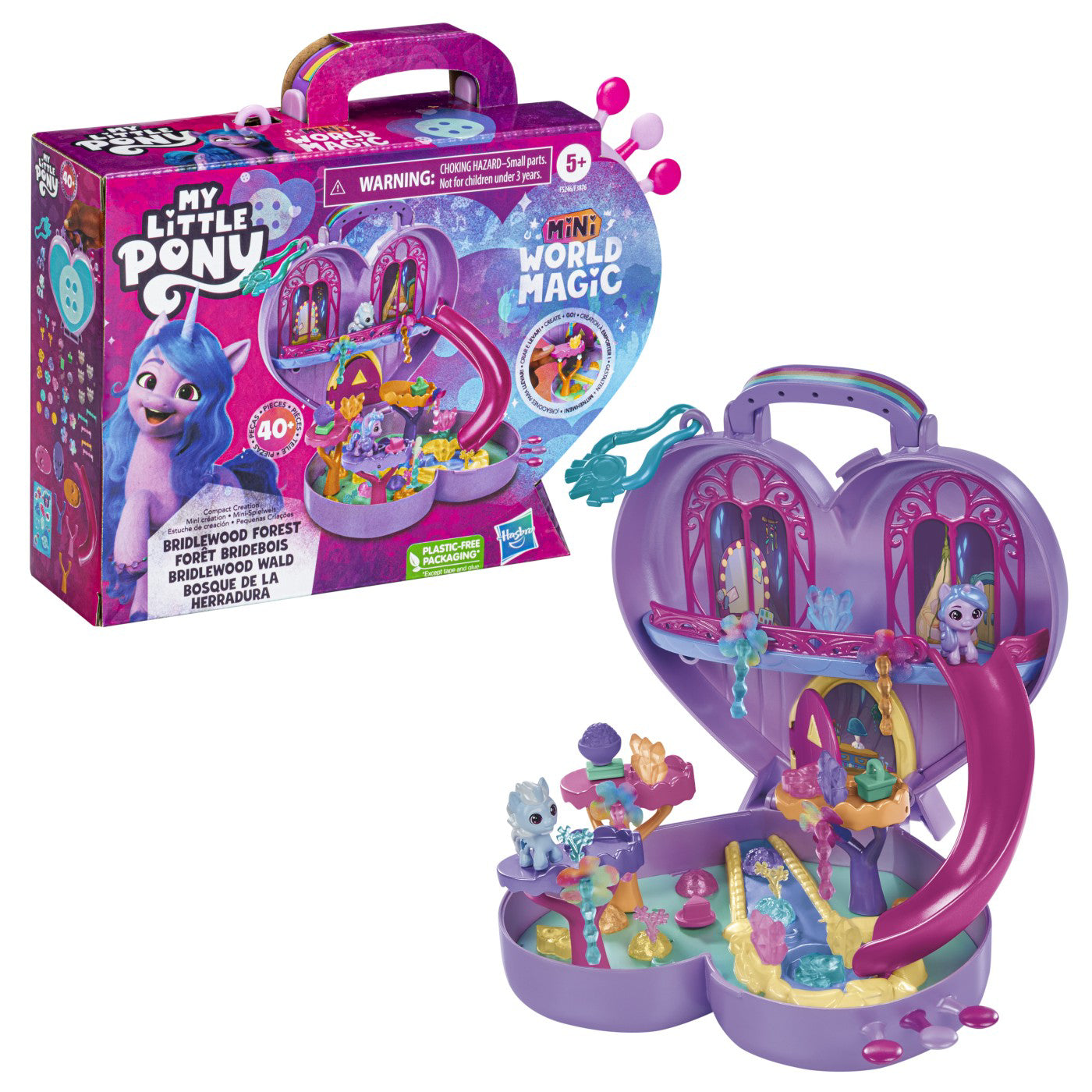 MY LITTLE PONY MINI WORLD MAGIC SET DE JOACA COMPACT CREATION BRIDLEWOOD FOREST