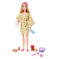 BARBIE SET DE JOACA CU ACCESORII PAPUSA BARBIE O ZI LA SPA