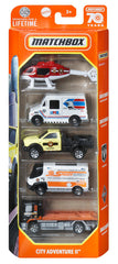 MATCHBOX SET 5 MASINUTE METALICE CITY ADVENTURE II SCARA 1:64