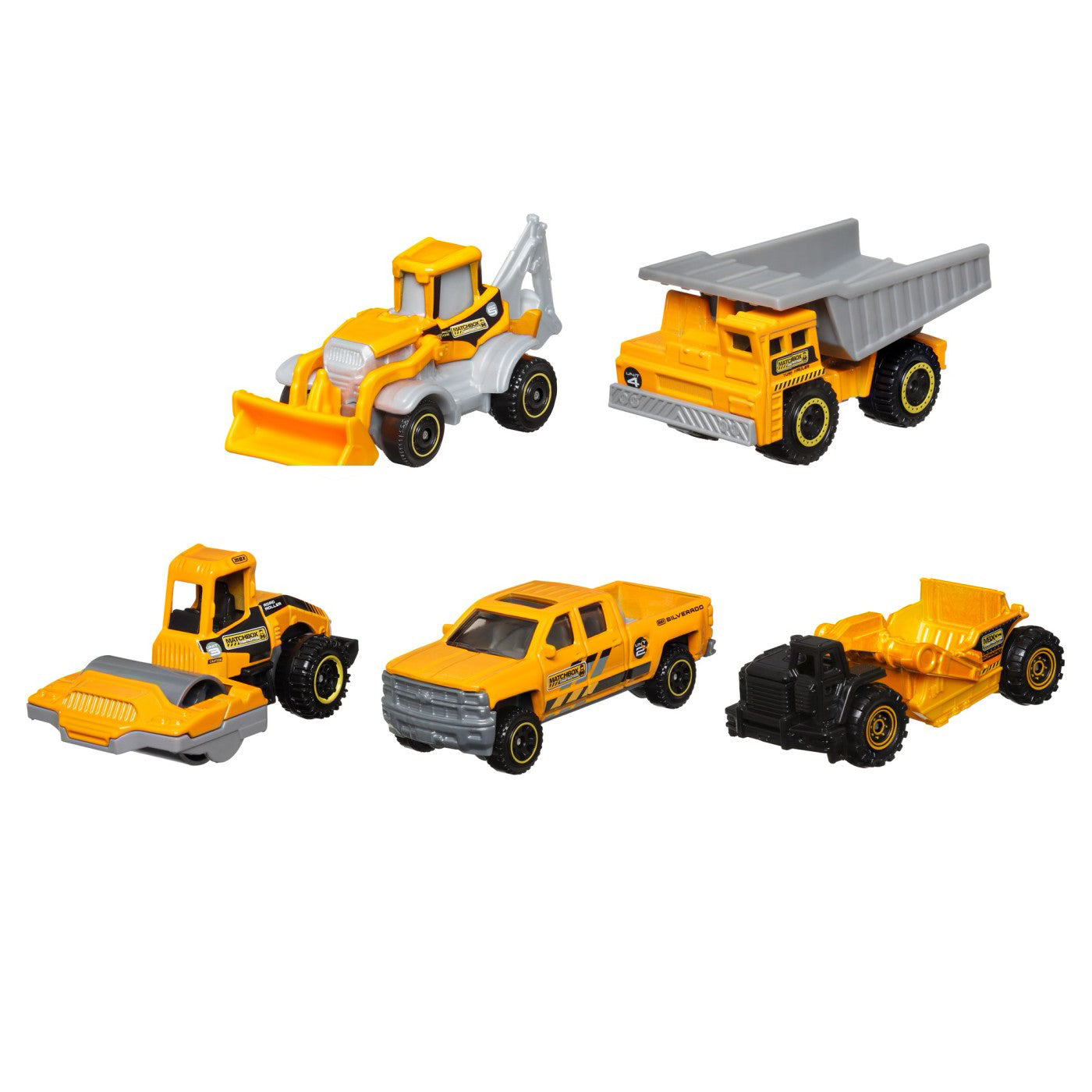 MATCHBOX SET 5 MASINUTE METALICE MBX CONSTRUCTION SCARA 1:64