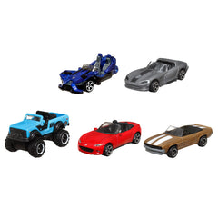 MATCHBOX SET 5 MASINUTE METALICE BLUE HIGHWAYS II SCARA 1:64