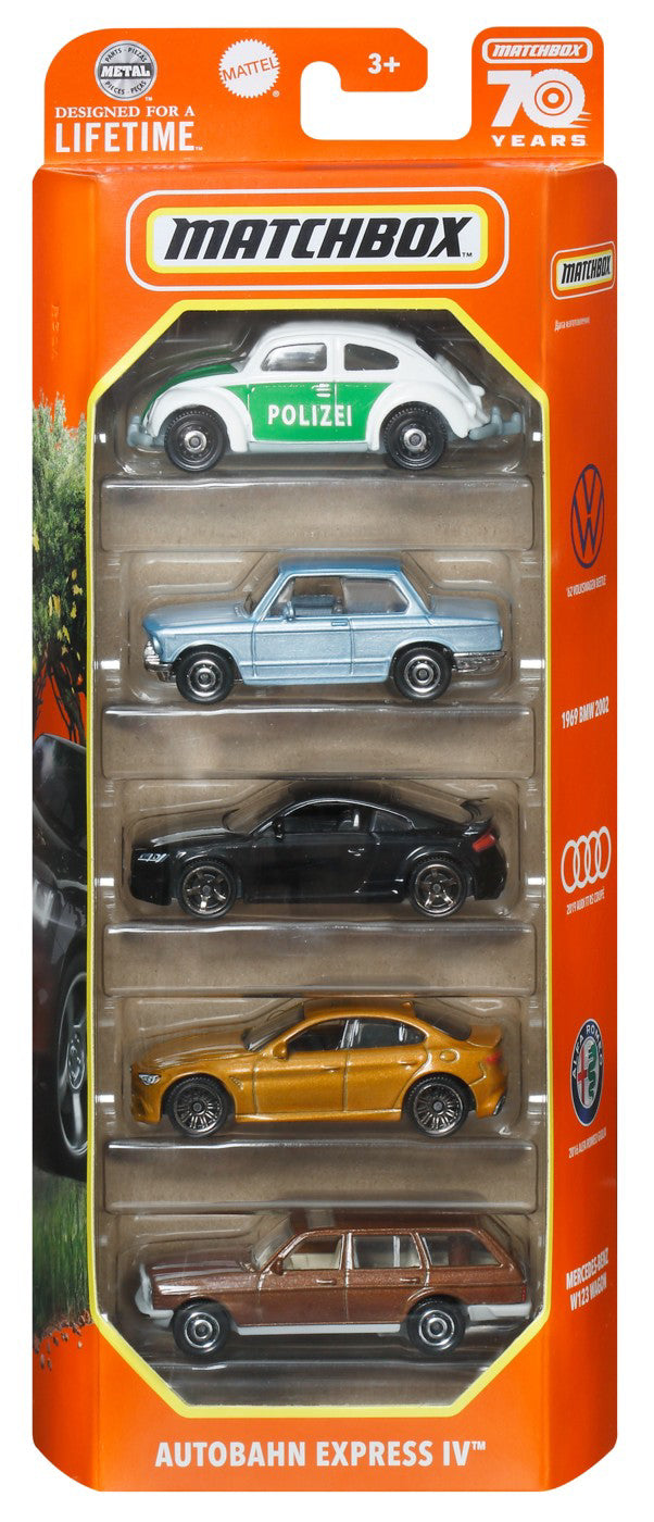 MATCHBOX SET 5 MASINUTE METALICE AUTOBAHN EXPRESS IV SCARA 1:64