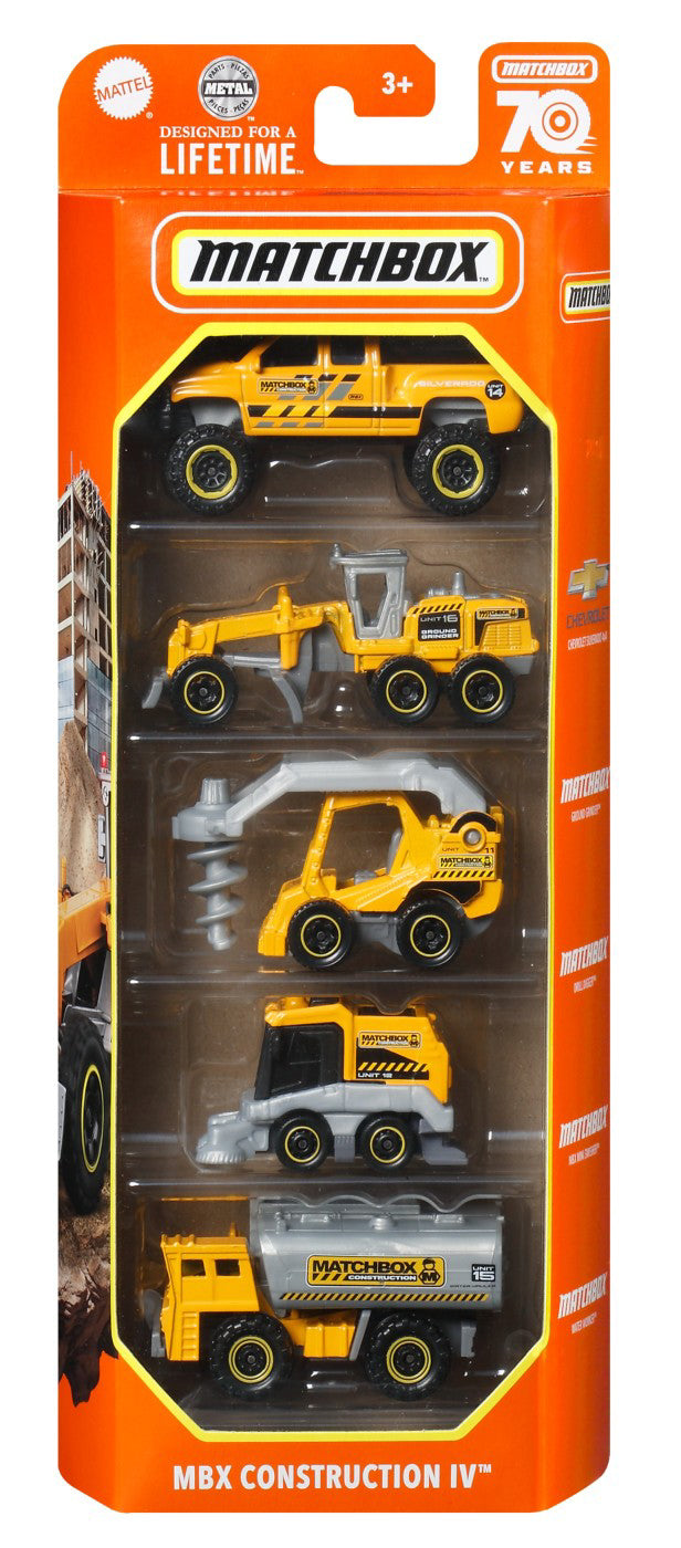 MATCHBOX SET 5 MASINUTE METALICE MBX CONSTRUCTION IV SCARA 1:64