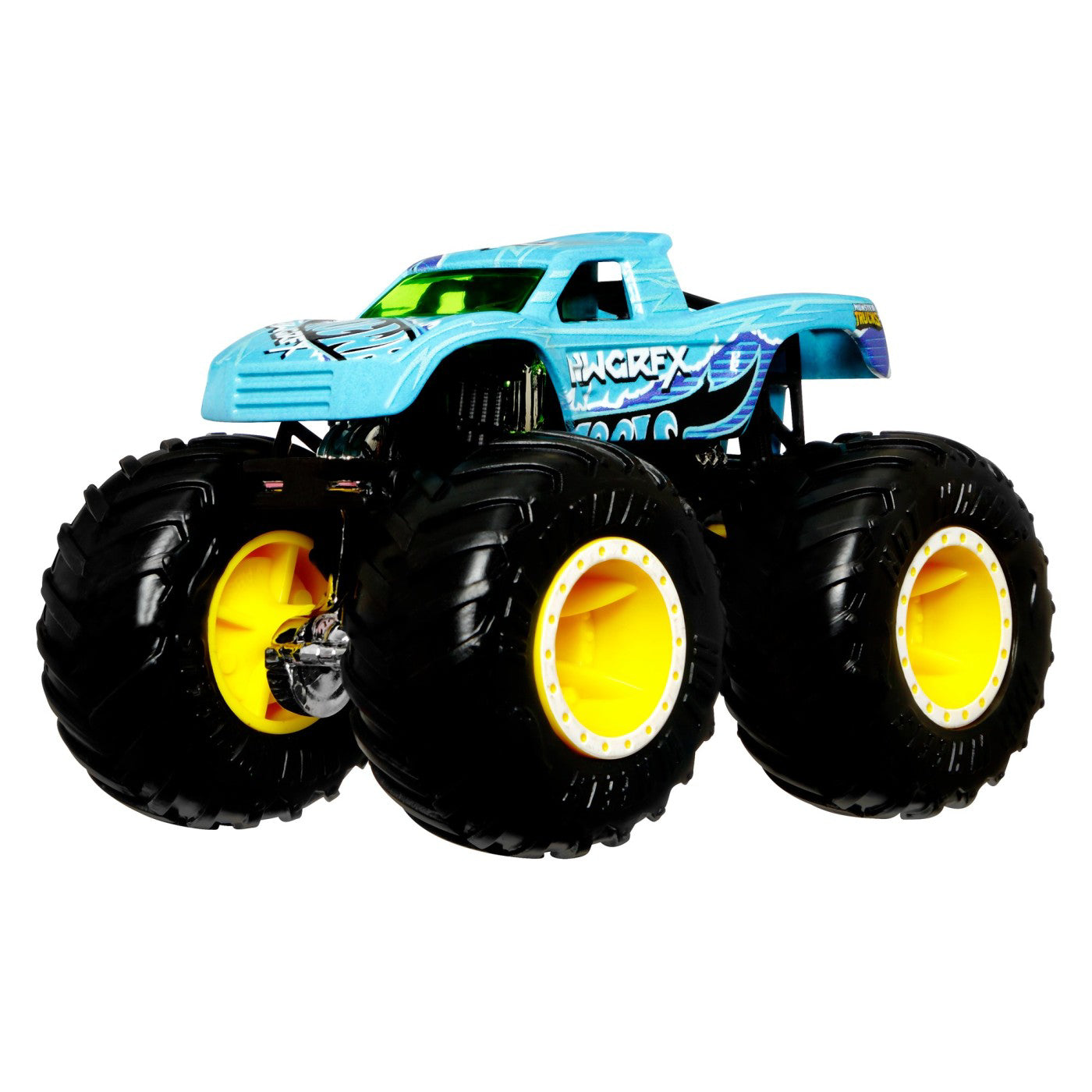 HOT WHEELS MONSTER TRUCK CAMION PODIUM CRASHER CU CULORI SCHIMBATOARE SCARA 1:64