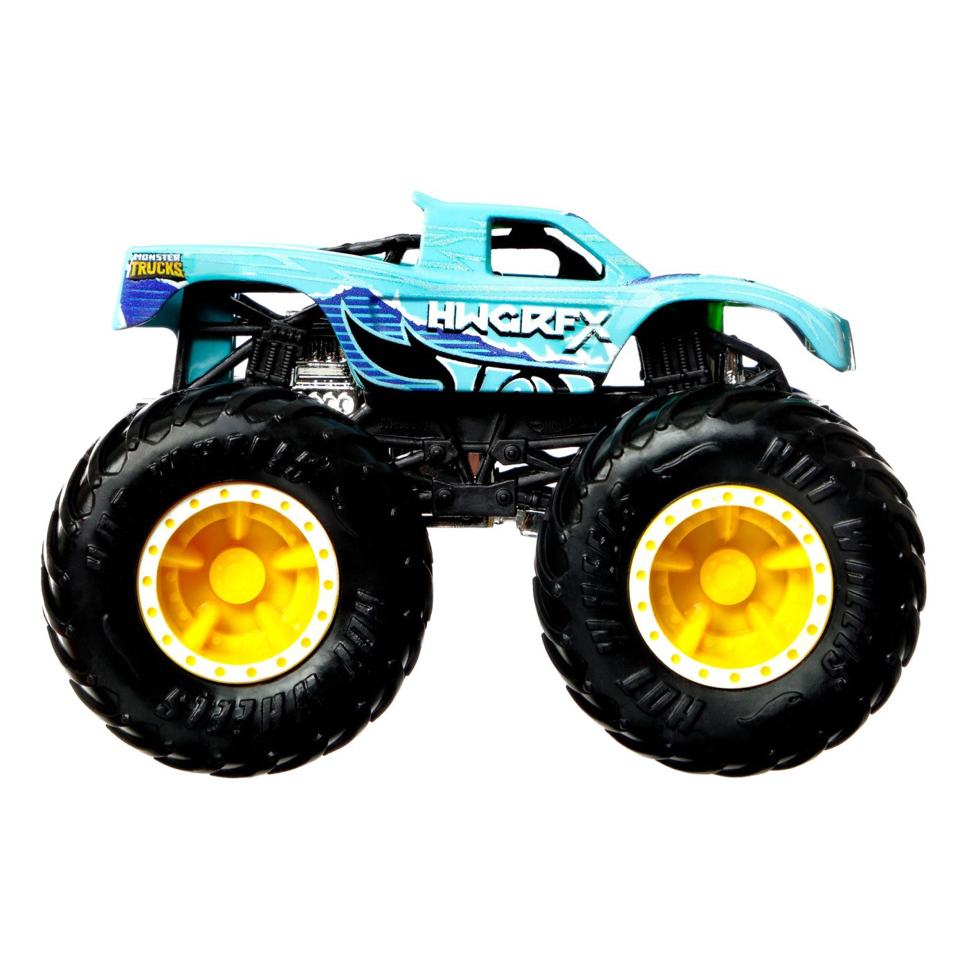 HOT WHEELS MONSTER TRUCK CAMION PODIUM CRASHER CU CULORI SCHIMBATOARE SCARA 1:64