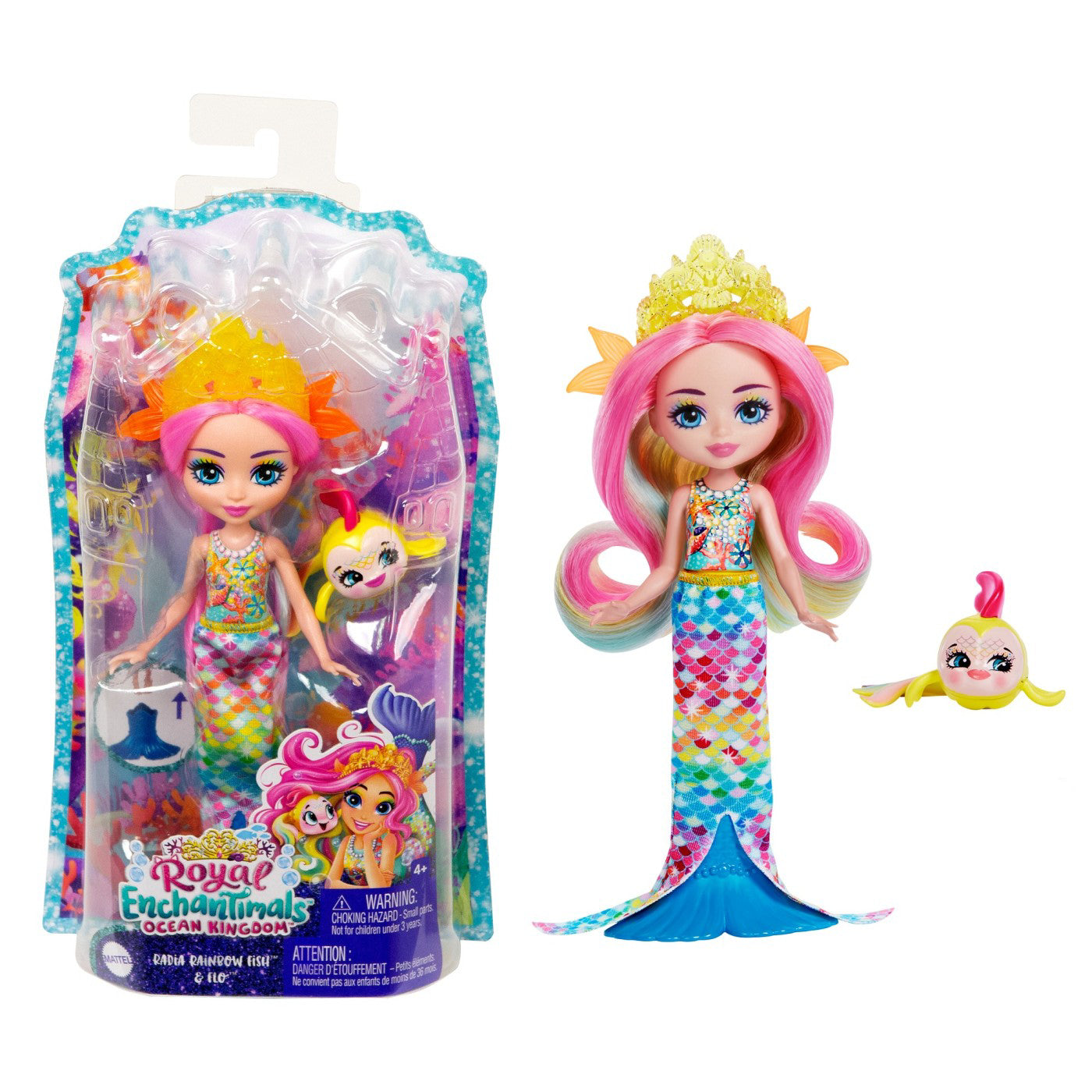 ENCHANTIMALS PAPUSI SI ANIMALUTE RADIA RAINBOW FISH SI FLO