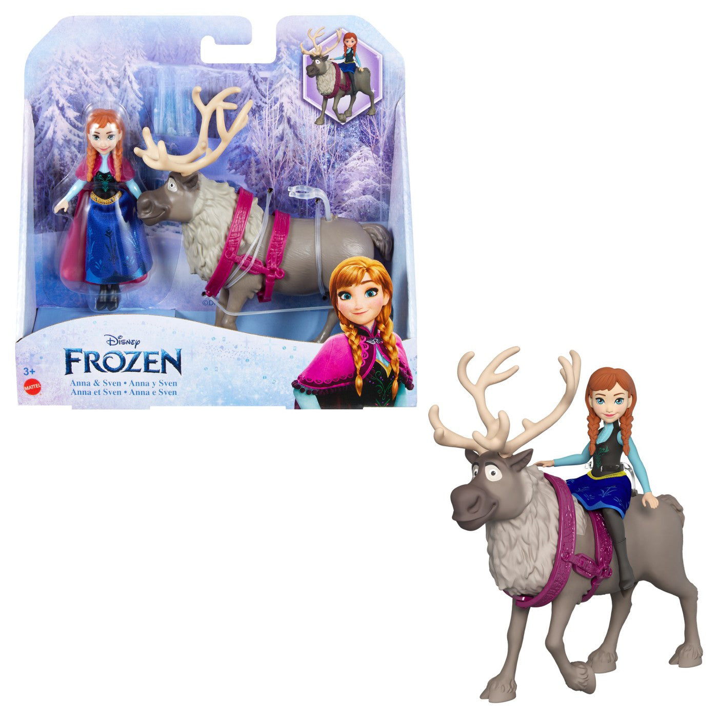 DISNEY FROZEN SET PAPUSA ANNA SI SVEN