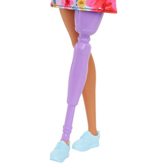 PAPUSA BARBIE FASHIONISTA CU PAR ROZ SI PICIOR PROTETIC