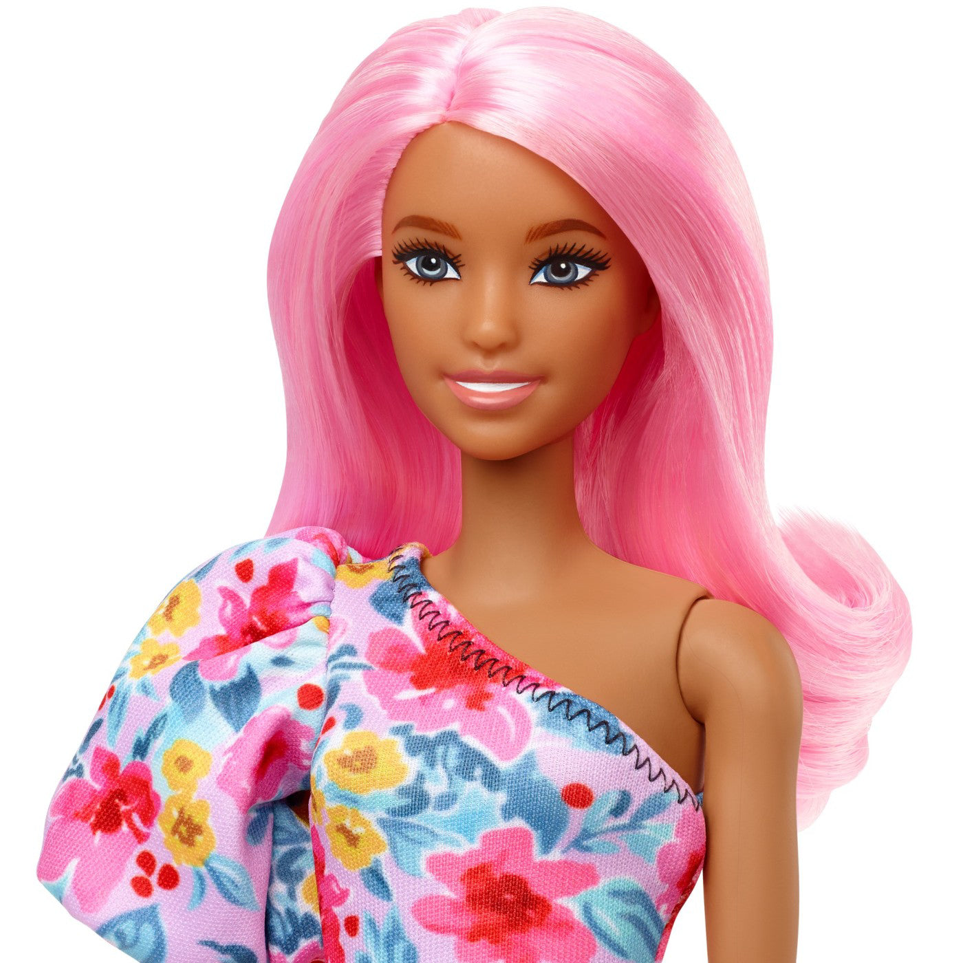 PAPUSA BARBIE FASHIONISTA CU PAR ROZ SI PICIOR PROTETIC