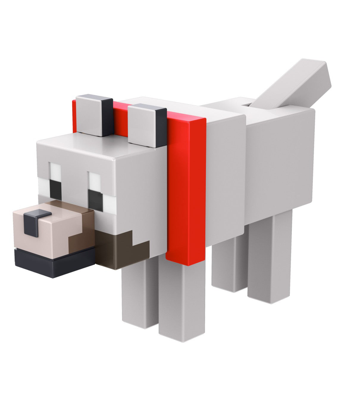 MINECRAFT CRAFT A BLOCK FIGURINA TAMED WOLF 8CM