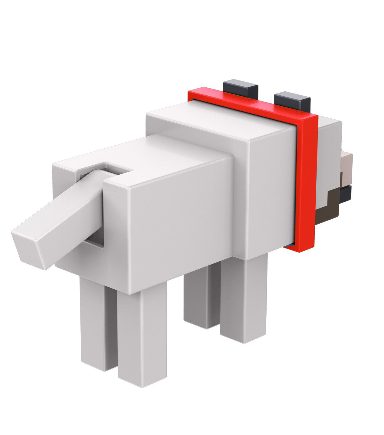 MINECRAFT CRAFT A BLOCK FIGURINA TAMED WOLF 8CM