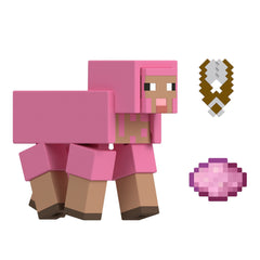 MINECRAFT CRAFT A BLOCK FIGURINA DYED SHEEP 8CM