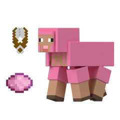 MINECRAFT CRAFT A BLOCK FIGURINA DYED SHEEP 8CM