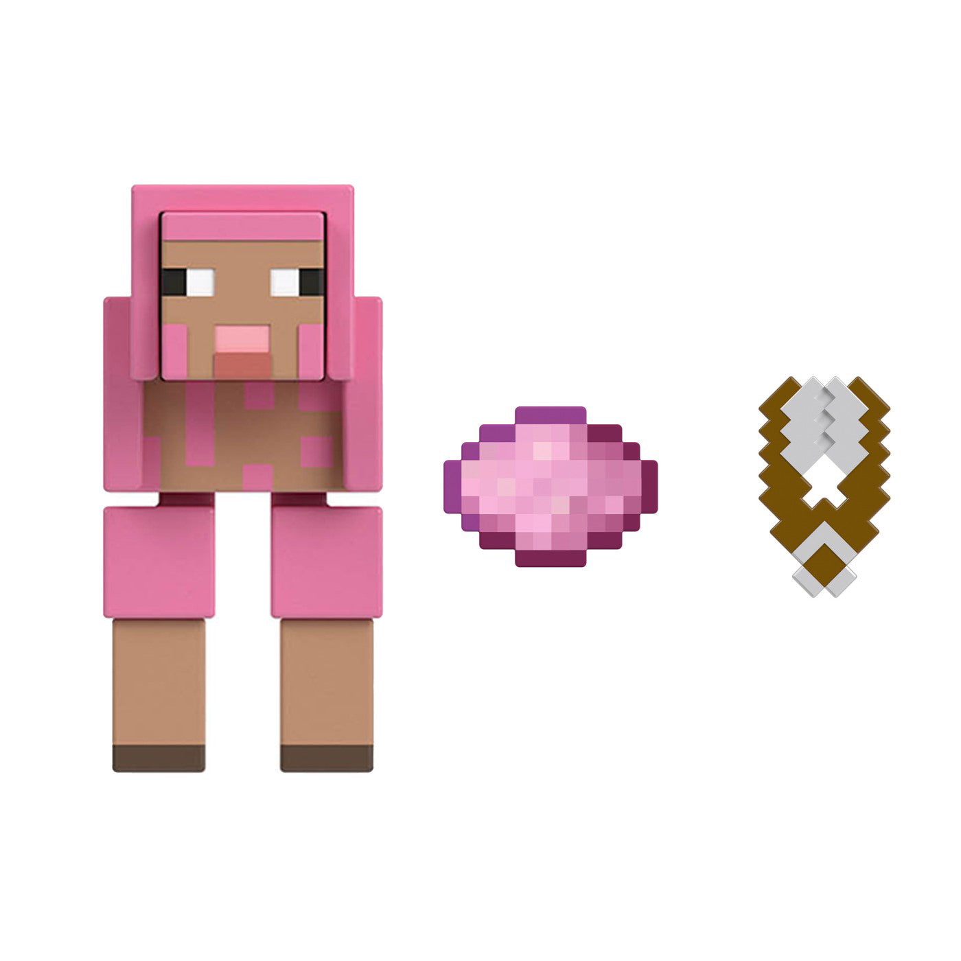 MINECRAFT CRAFT A BLOCK FIGURINA DYED SHEEP 8CM