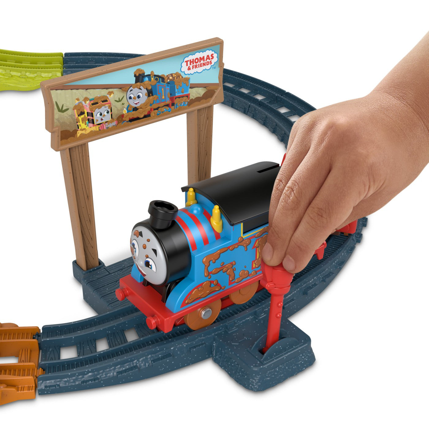 THOMAS SET DE JOACA CU LOCOMOTIVA MUDDY MOTORIZATA SI ACCESORII