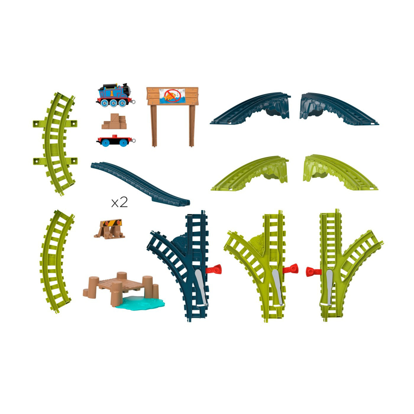 THOMAS SET DE JOACA CU LOCOMOTIVA PUSH ALONG THOMAS SI ACCESORII
