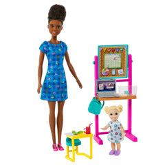 BARBIE CARIERE SET MOBILIER CU PAPUSA BRUNETA PROFESOARA