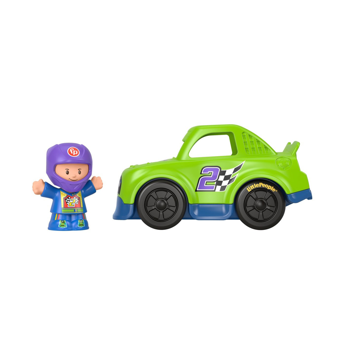 FISHER PRICE LITTLE PEOPLE VEHICUL RACE 10CM
