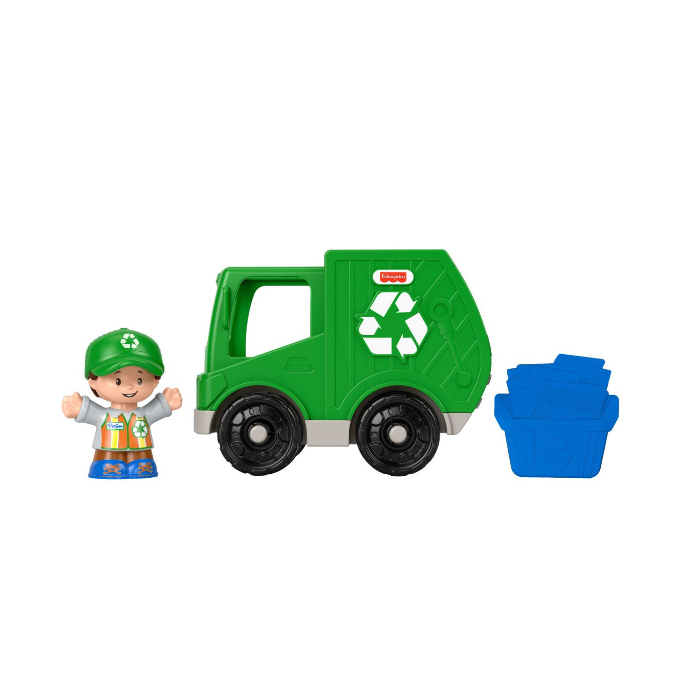 FISHER PRICE LITTLE PEOPLE VEHICUL CAMION RECICLARE 10CM