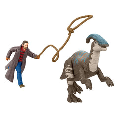 JURASSIC WORLD DOMINION SET 2 FIGURINE OWEN SI PARASAUROLOPHUS