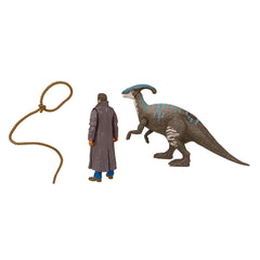 JURASSIC WORLD DOMINION SET 2 FIGURINE OWEN SI PARASAUROLOPHUS