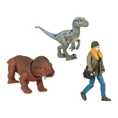 JURASSIC WORLD DOMINION SET 2 FIGURINE MAISIE SI SI VELOCIRAPTOR BETA