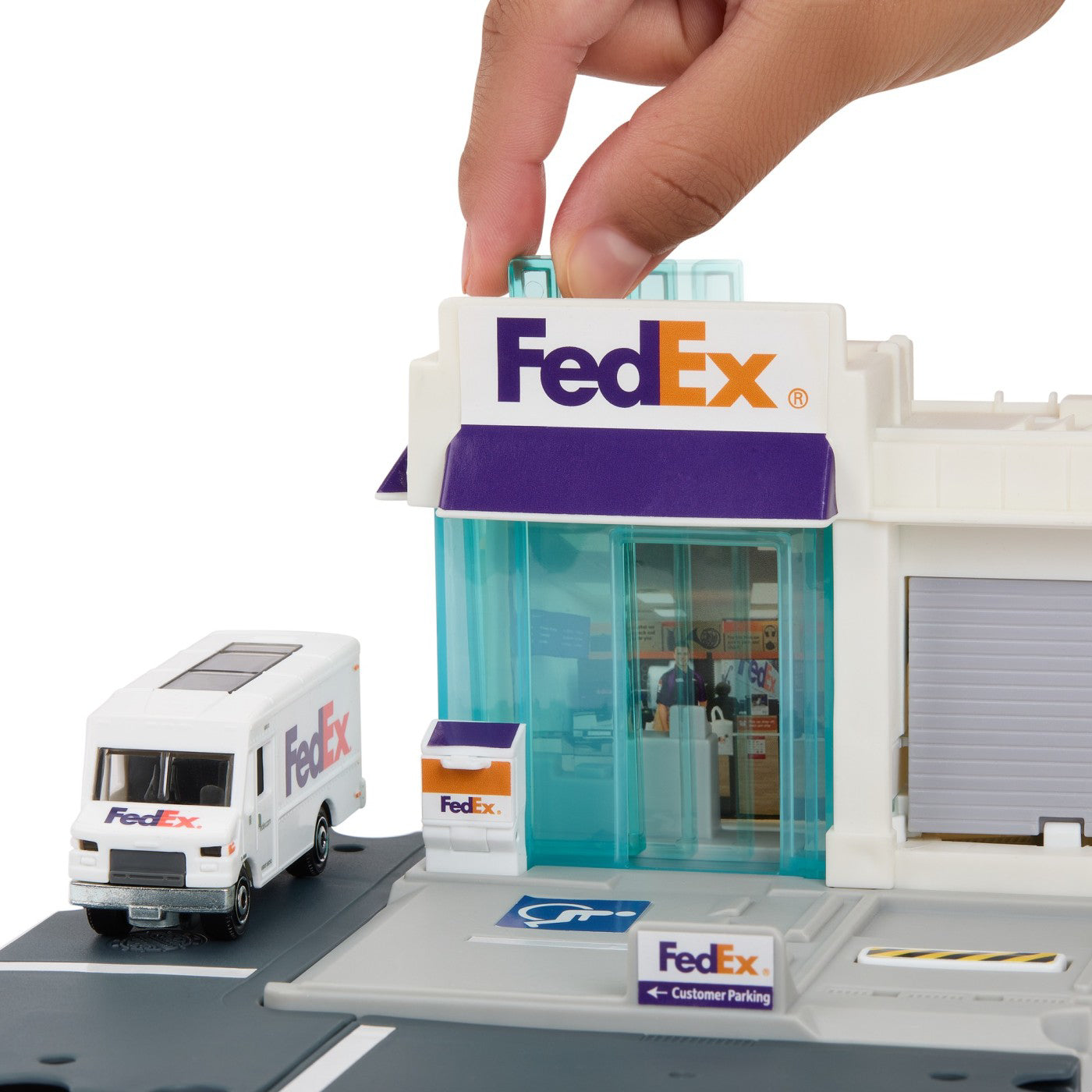 MATCHBOX SET ACTION DRIVERS CENTRUL DE COLETE FEDEX