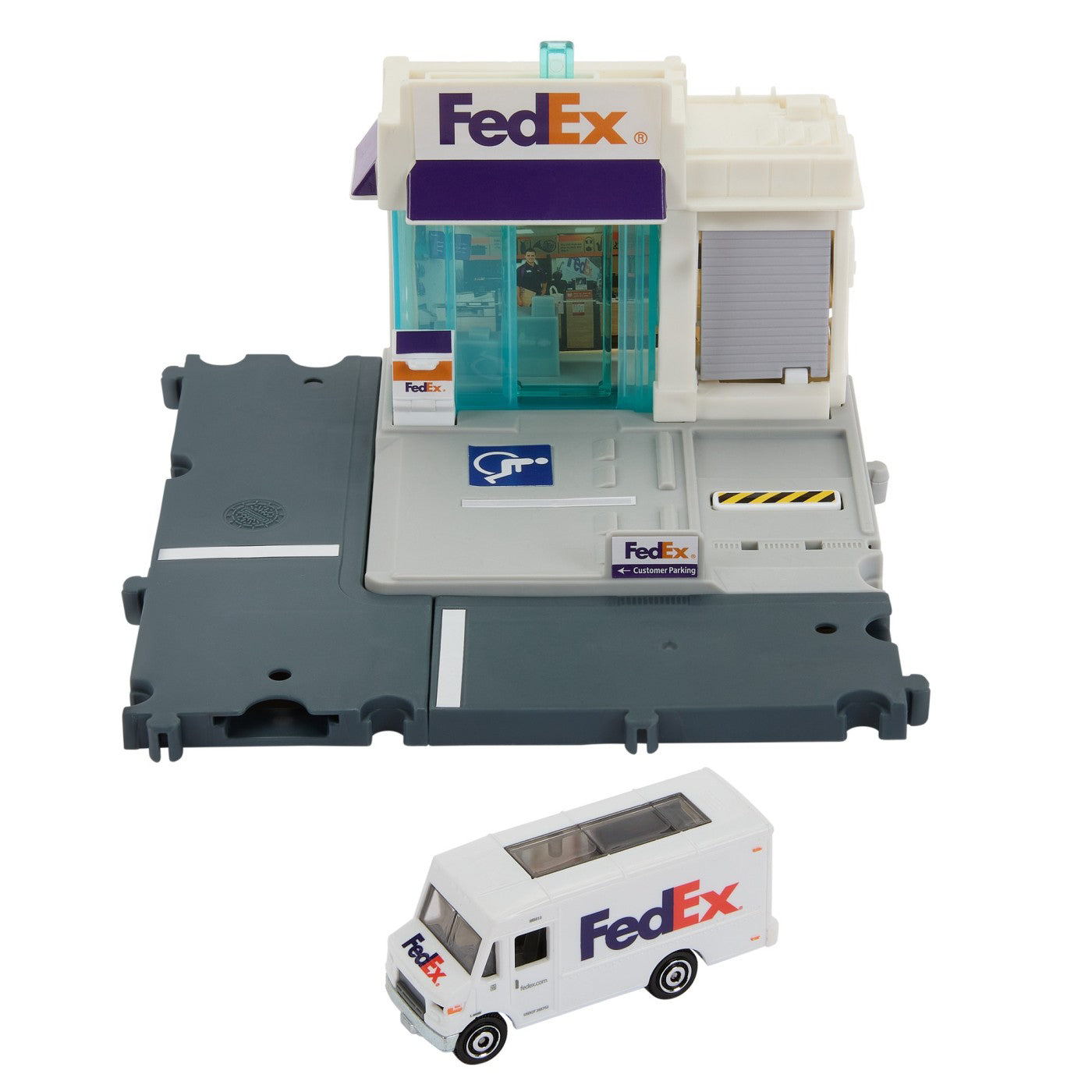 MATCHBOX SET ACTION DRIVERS CENTRUL DE COLETE FEDEX