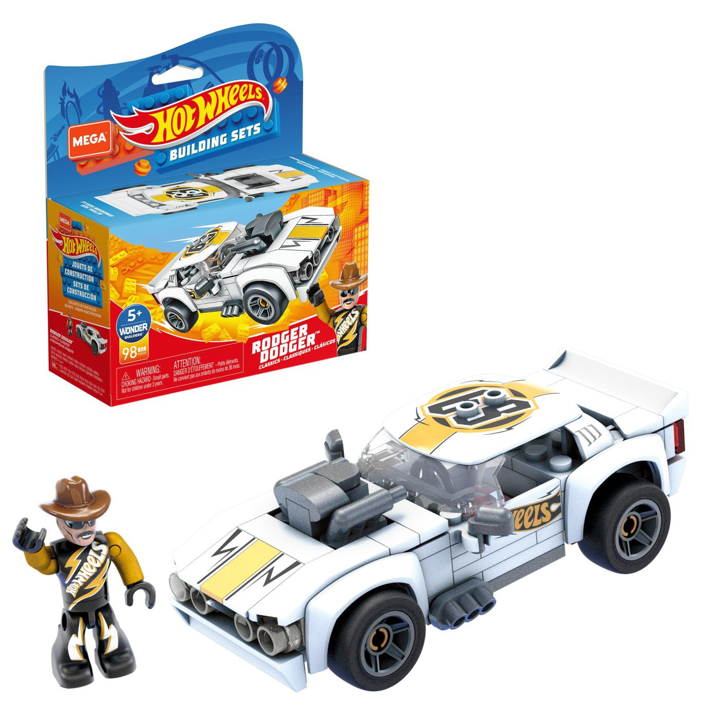 HOT WHEELS MEGA MASINUTA CONSTRUIBILA RODGER DODGER