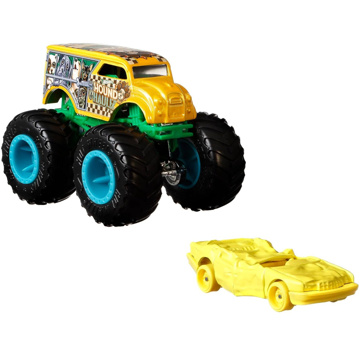 HOT WHEELS MONSTER TRUCK SI MASINUTA METALICA HOUND HAULLER