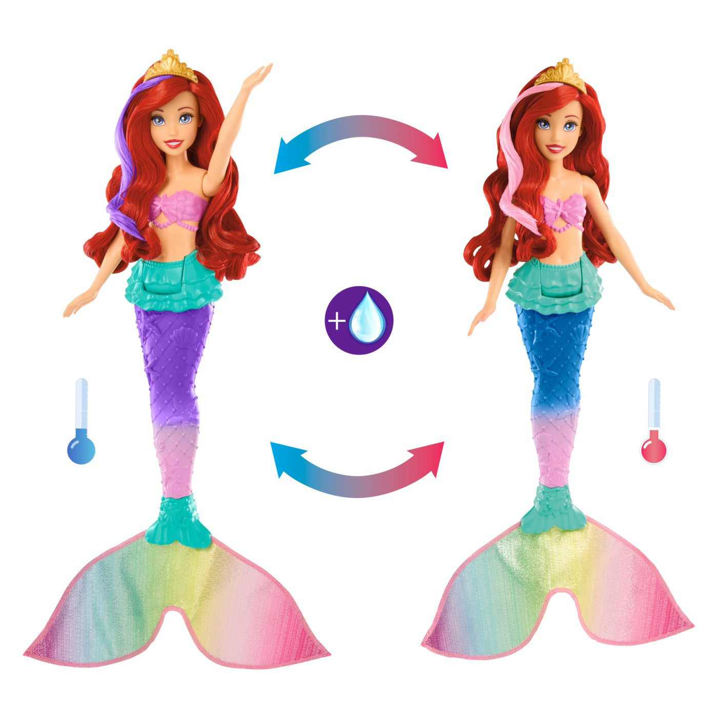 DISNEY PRINCESS PAPUSA PRINTESA ARIEL SIRENA