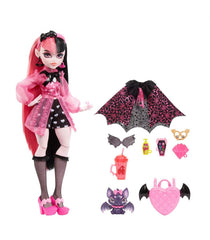 MONSTER HIGH PAPUSA DRACULAURA CU ANIMALUT SI ACCESORII