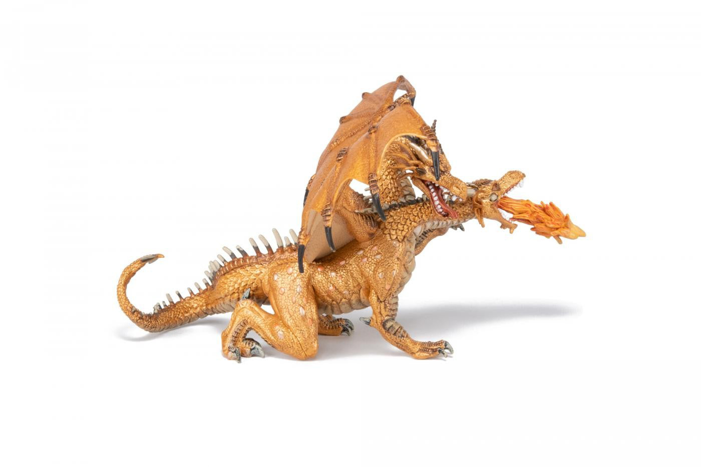 PAPO FIGURINA DRAGON CU DOUA CAPETE AURIU