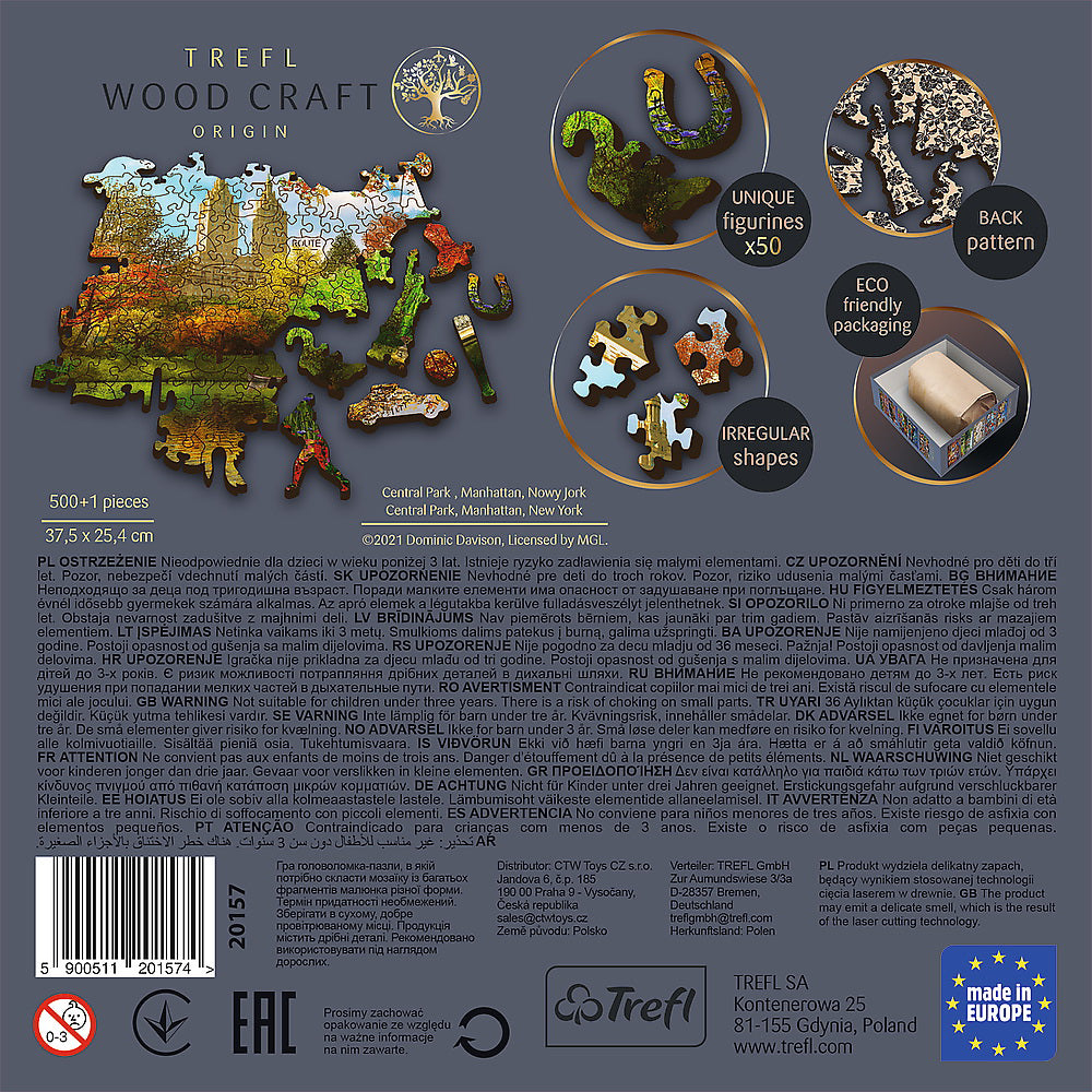 PUZZLE TREFL DIN LEMN 500+1 PIESE CENTRAL PARK NEW YORK