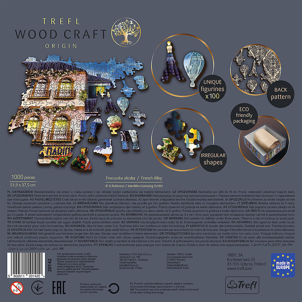 PUZZLE TREFL DIN LEMN 1000 PIESE STRADA FRANCEZA