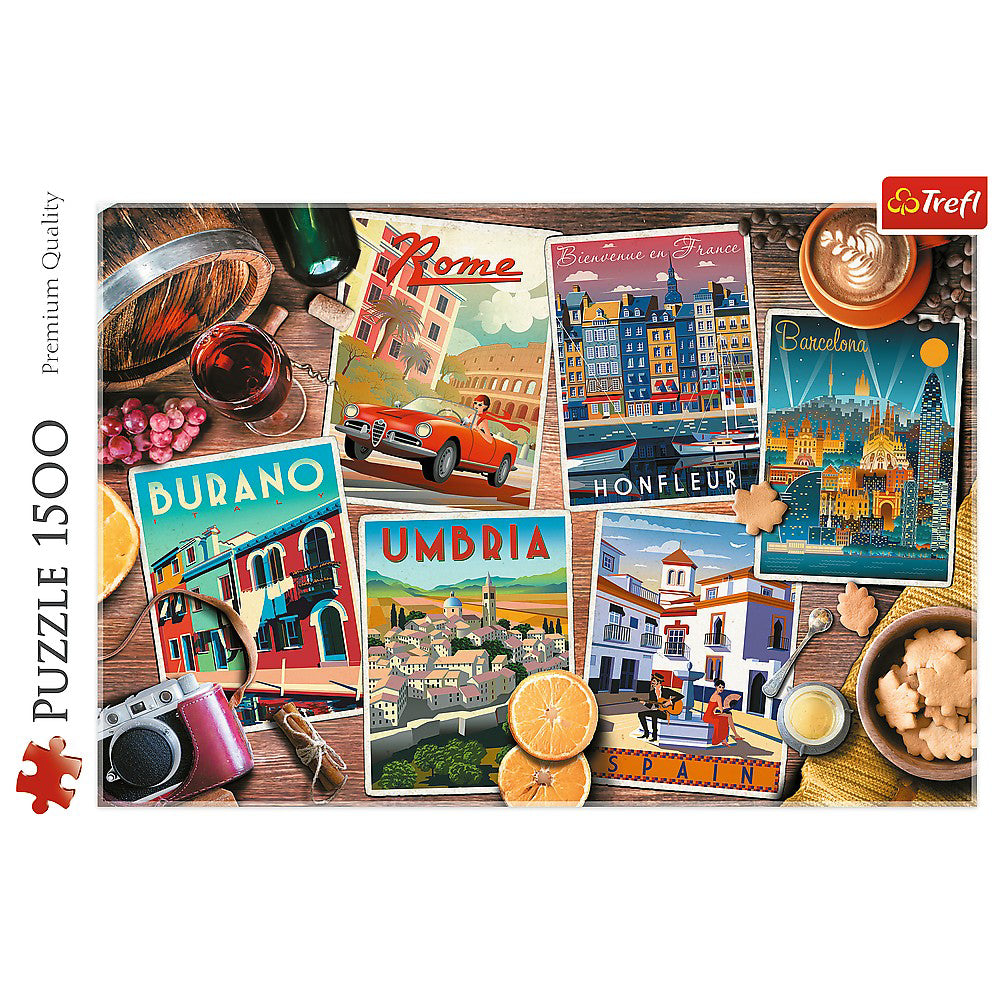 PUZZLE TREFL 1500 CALATORIND PRIN EUROPA
