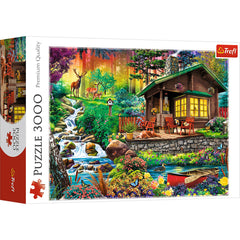 PUZZLE TREFL 3000 CABANA DIN PADURE