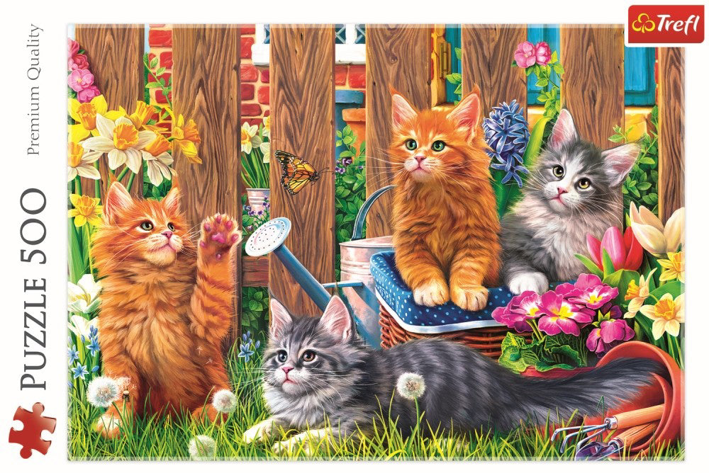 PUZZLE TREFL 500 PISICUTE IN GRADINA