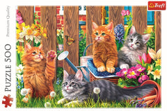 PUZZLE TREFL 500 PISICUTE IN GRADINA