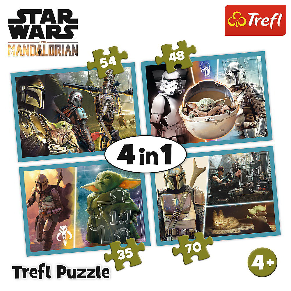 PUZZLE 4IN1 MANDALORIAN SI LUMEA LUI