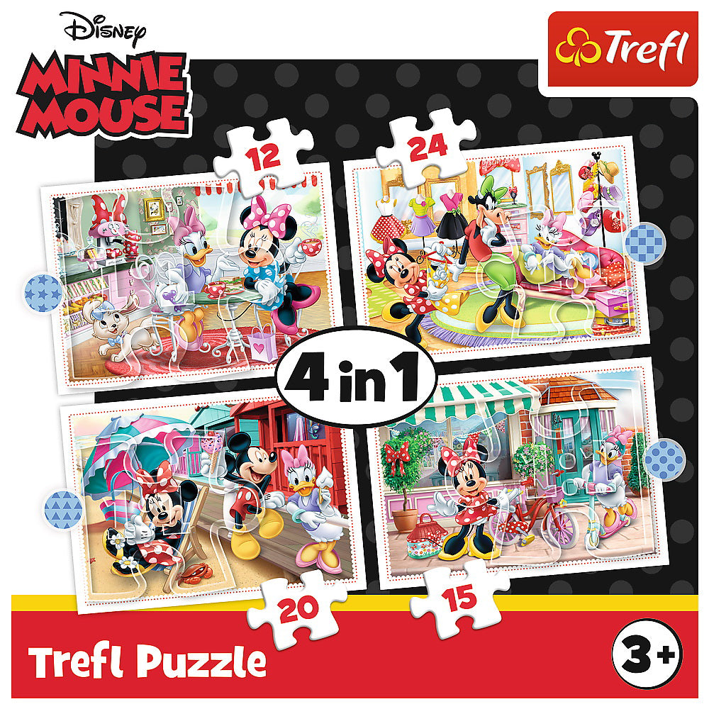 PUZZLE TREFL 4IN1 MINNIE MOUSE SI PRIETENII EI
