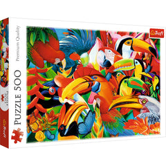 PUZZLE TREFL 500 PASARI COLORATE