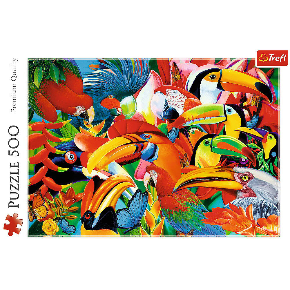 PUZZLE TREFL 500 PASARI COLORATE