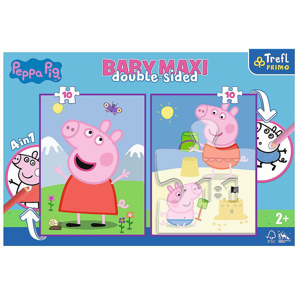 PUZZLE TREFL PRIMO BABY MAXI 2X10 PEPPA PIG