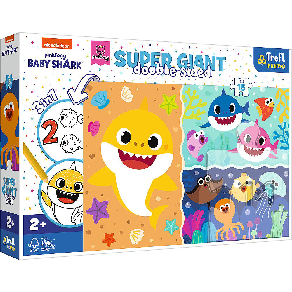 PUZZLE TREFL PRIMO  SUPER GIANT 15 BABY SHARK